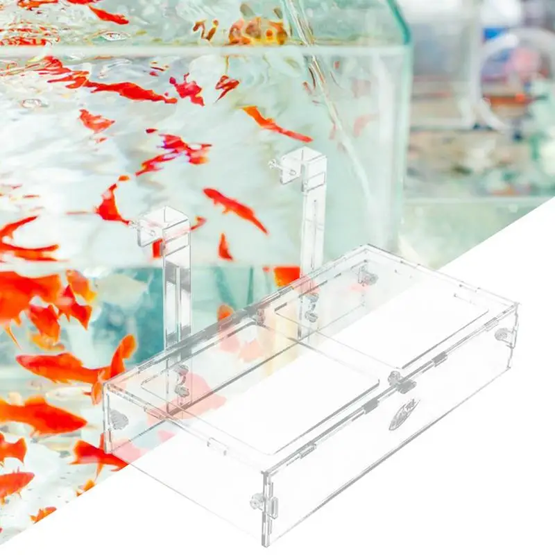 Aquarium Accessories Acrylic Fish Tank Shrimp Feeder Breeding Isolation Box Aquarium Hatchery Incubator Holder Fish Supplies