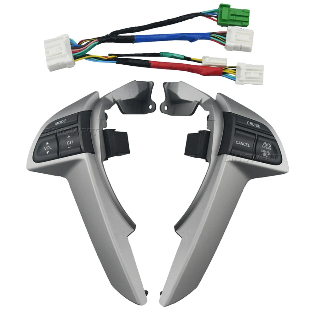 

Steering Wheel Switch+Wire+Frame Kit, For Honda Accord Odyssey 2009 2010 2011 2012 2013, Cruise Control Buttons