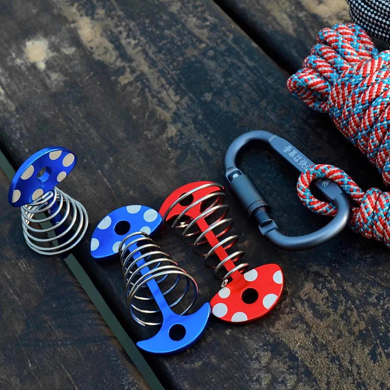 キノコデッキアンカーペグテントステークス春風ロープバックルキャンプオーニングアンカーテントフック固定釘デッキペグ