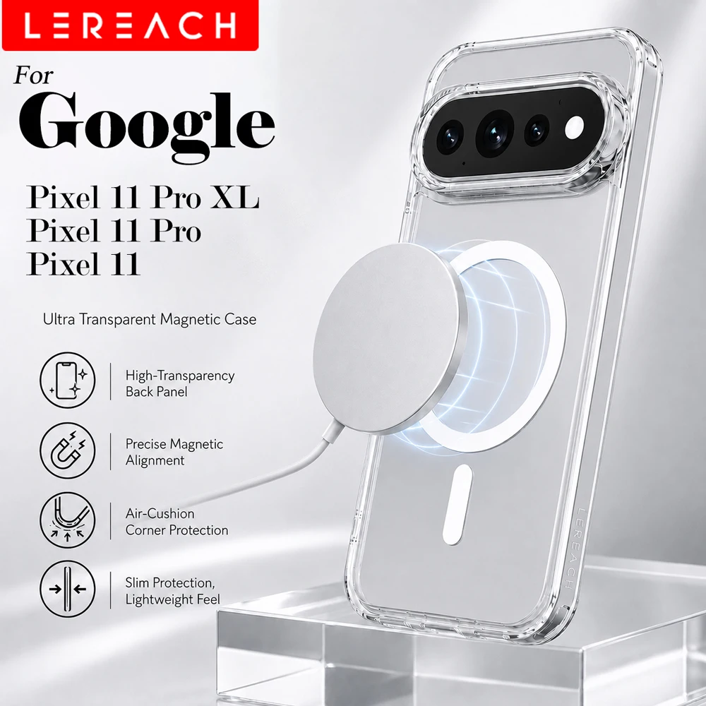 Lereach for Google Pixel 11 Pro XL 11Pro Magnetic Crystal Clear Phone Case Ultra-Thin Shockproof | Anti-Scratch