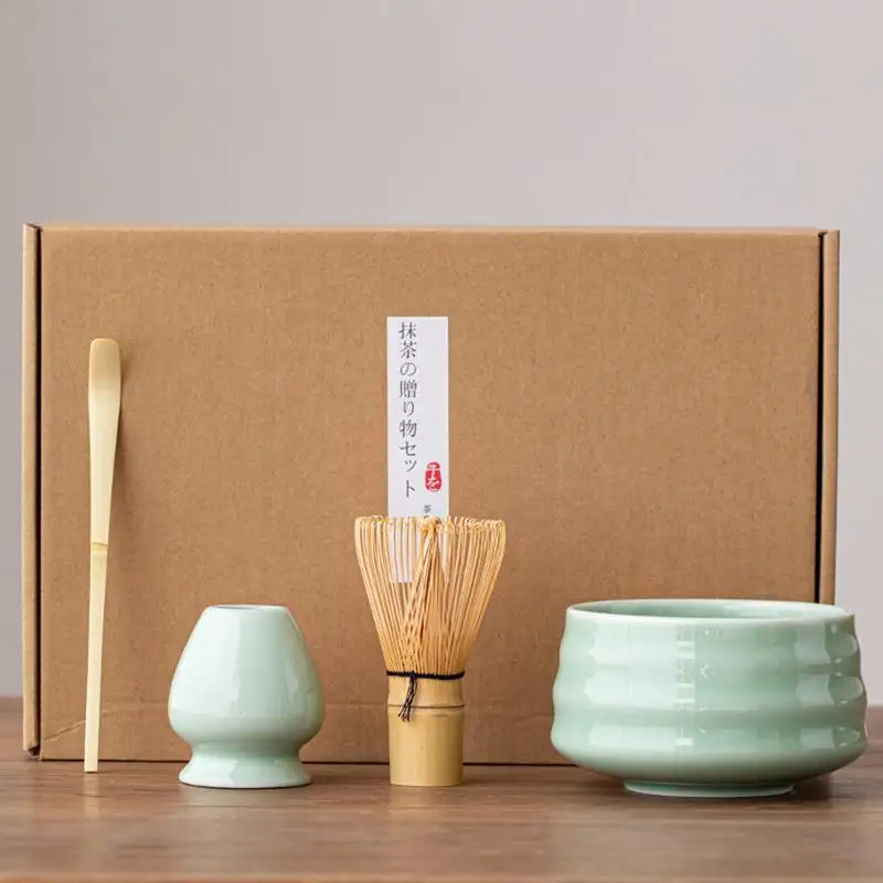 Kit Matcha, juego de cuencos de té Matcha, 4 Uds., accesorios Matcha tradicionales para principiantes, Kit de fabricación Matcha delicioso