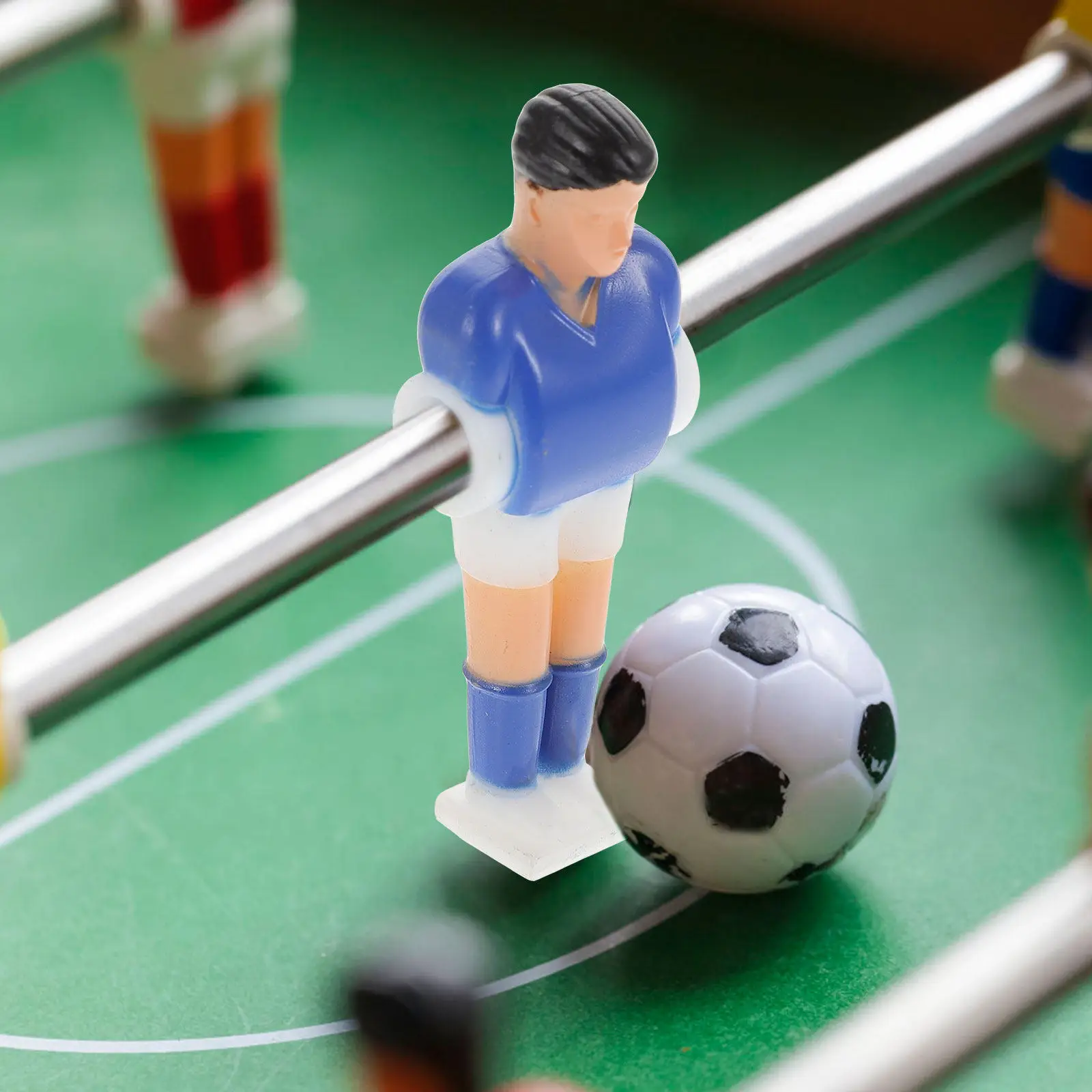 

11Pcs Football Machine Accessories Tournament Style Plastic Football Men Bright Colors Replacement Puppets Tabletop Soccer