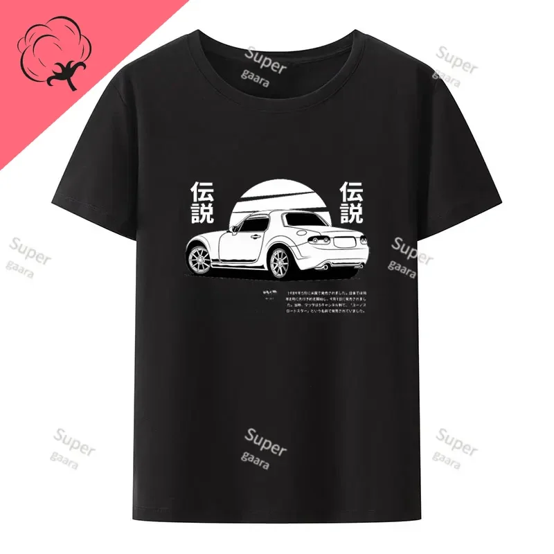 

Initial D JDM MIATA MX5 Theme 100%Cotton Men Short Sleeve Tee Tshirts Mens Clothes Graphic Shirts Y2k Streetwear Gym Clothing