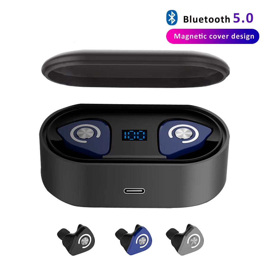 M9 TWS Bluetooth Earphone Wireless Headphones 8D Stereo True Wireless Earbuds sports HiFi earphone