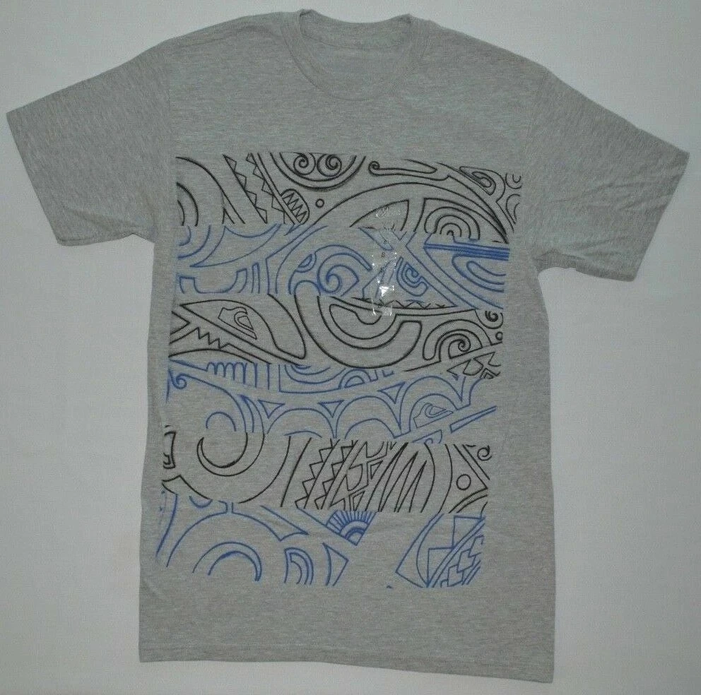 2026  new Square Block Tribal Abstract Line Art Graphic T‑Shirt, Ethnic Curved Geometric Sketch Print Short Sleeve Tee