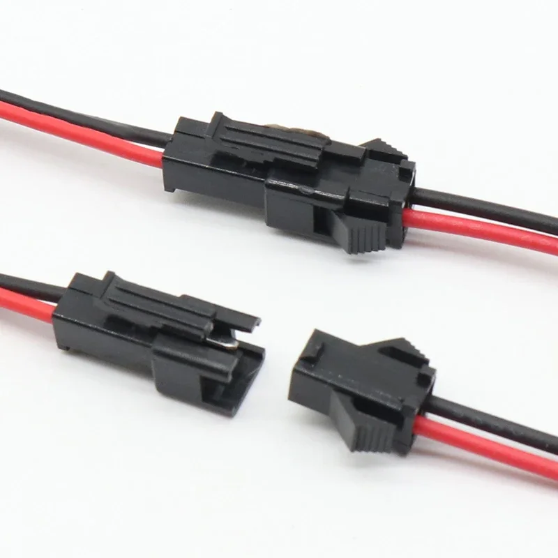 10 par 15 cm JST SM 2-pinowe wtyczki męskie i żeńskie Złącze przewodu Złącze przewodu Wtyczka pigtailowa do taśmy LED Lampa taśmowa