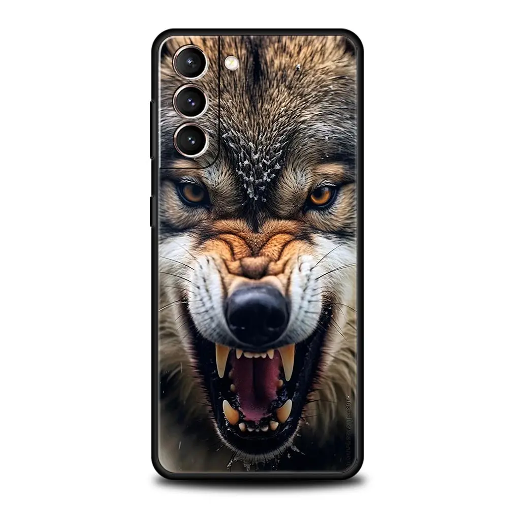 The Wolf Phone Case For Samsung Galaxy S24 S23 S22 S20 Ultra S21 FE 5G S10 S9 Plus S10E S8 Soft Silicone Cover