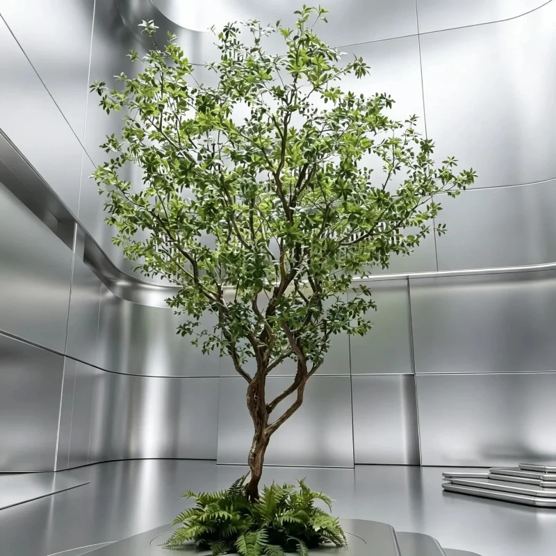 Artificial Pieris Japonica Large Fake Tree Indoor Plant Decor Minimalist Bonsai Set Faux Greenery For Window Display Living