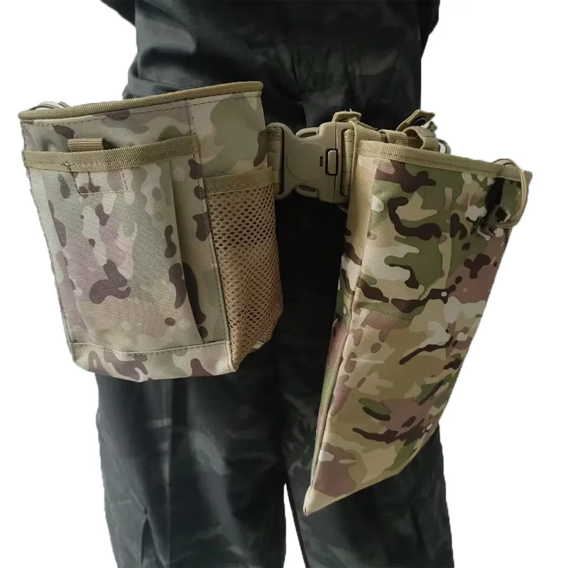 Taktyczna Molle Drawstring Magazine Dump Pouch Regulowany pas Airsoft Utility Belt Fanny Hip Holster Bag Outdoor Ammo Pouch