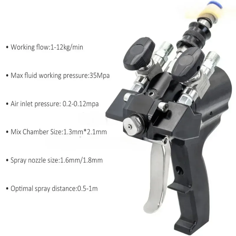 PU P2 Polyurethane Foam Spray Gun 35Mpa with Accessories Combination image 3