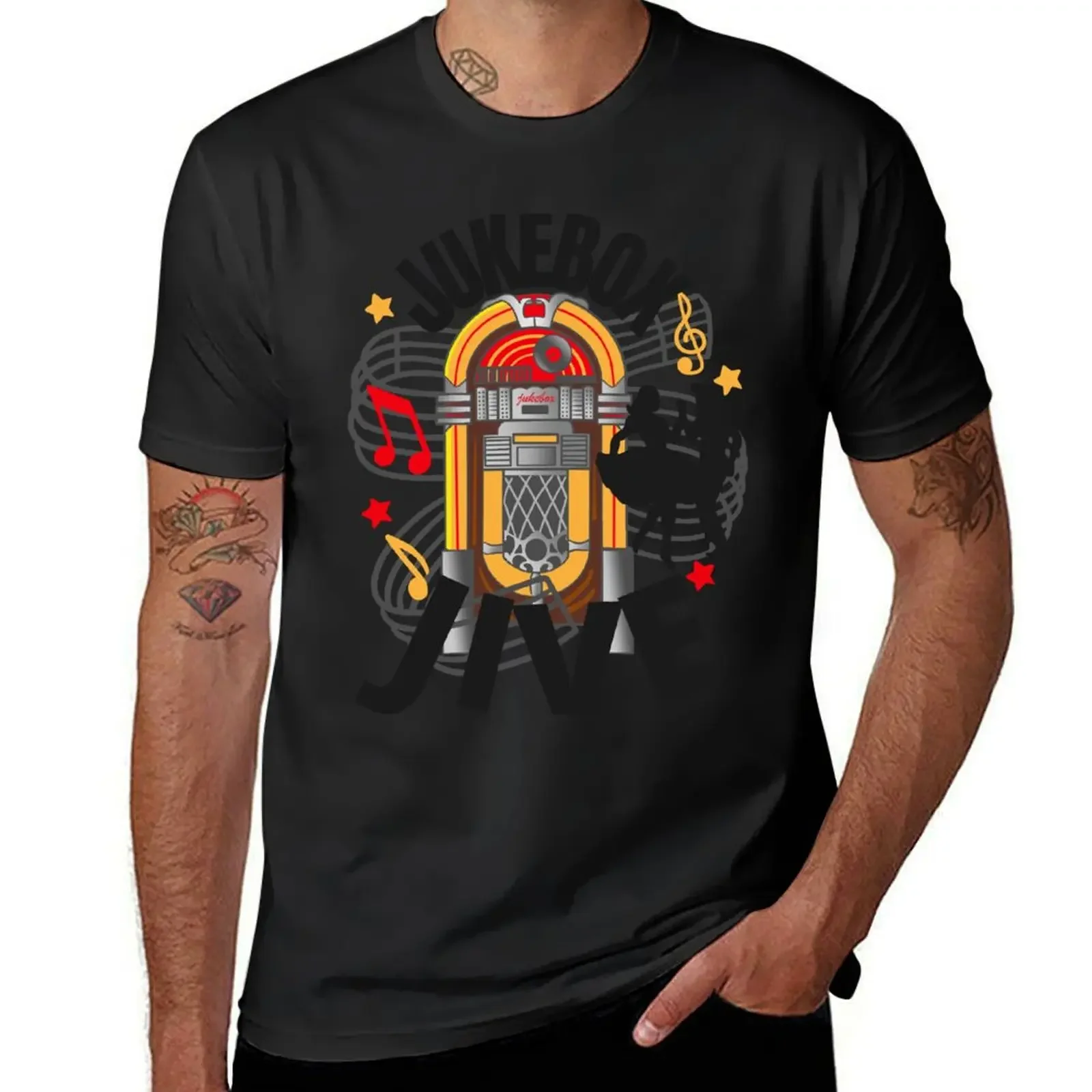 

Jukebox Jive T-Shirt hippie clothes summer top cheap stuff plus sizes mens designer clothes