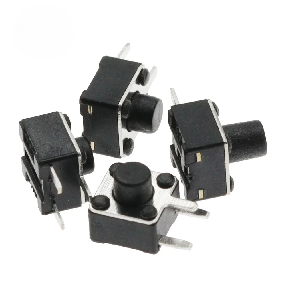 50/100PCS 4.5x4.5mm Panel PCB Momentary Switch Toy switch DIP Side 3pin 4.5x4.5x3.8/4.5/5/6/7/8/9 MM 4.5*4.5*3.8MM 5MM 6MM 7MM