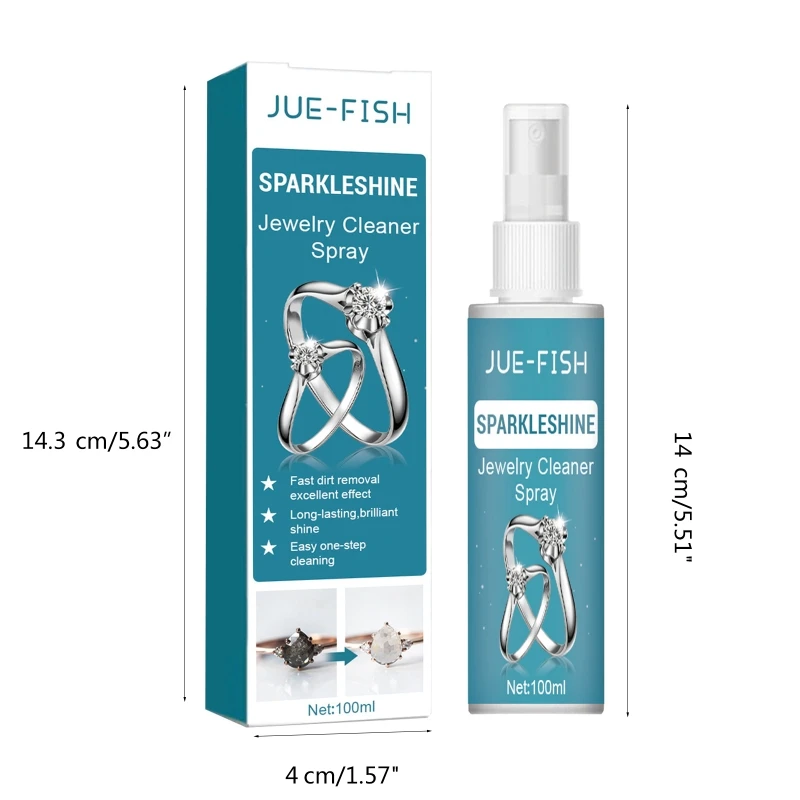100ml Jewelry Cleaner Cleaning Restores Remove Nighttime Solution Jewelry Cleaner