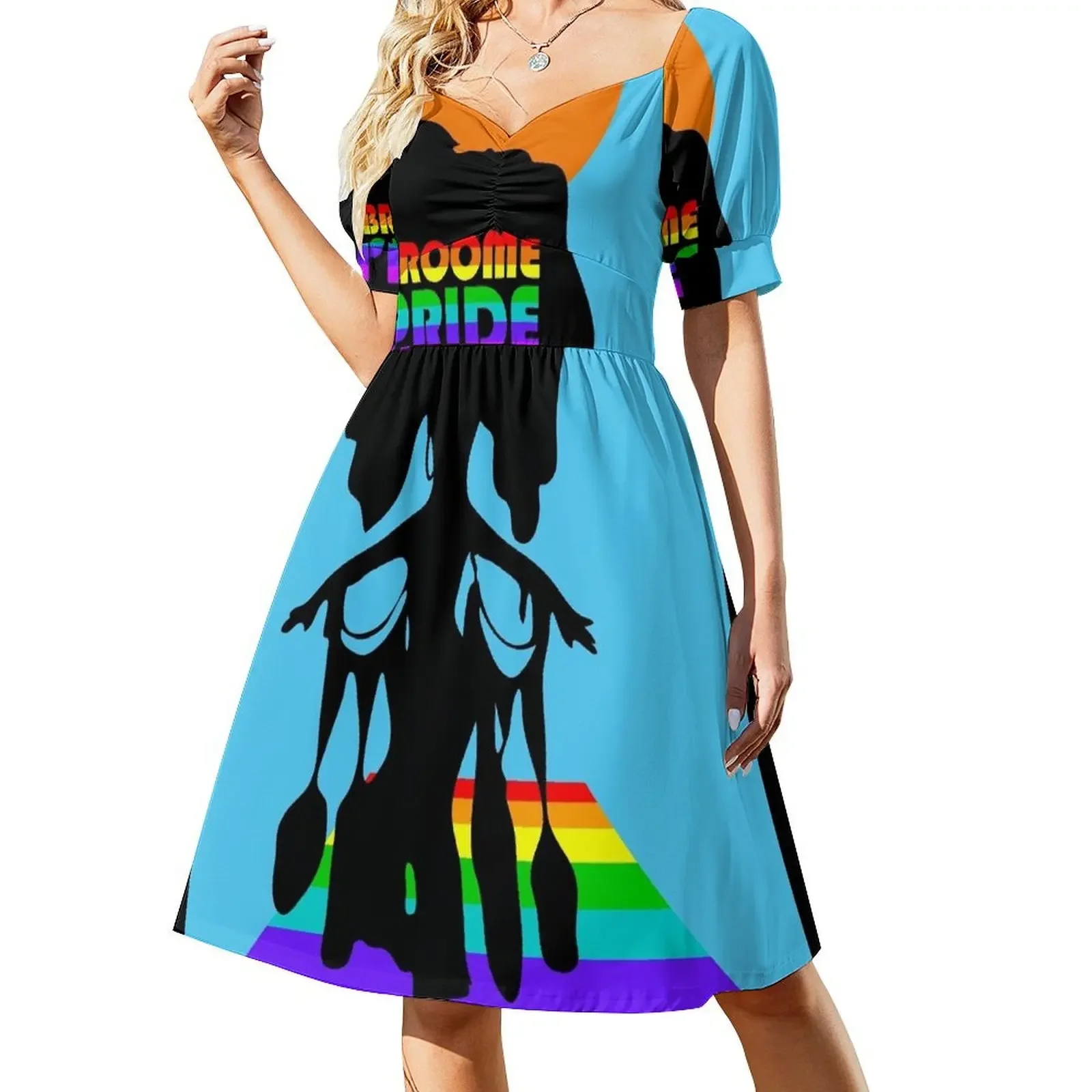 

Broome Pride Stepping Out – Rainbow Logo Short-Sleeved Dress summer dresses womens 2025 Women's dresses Dress
