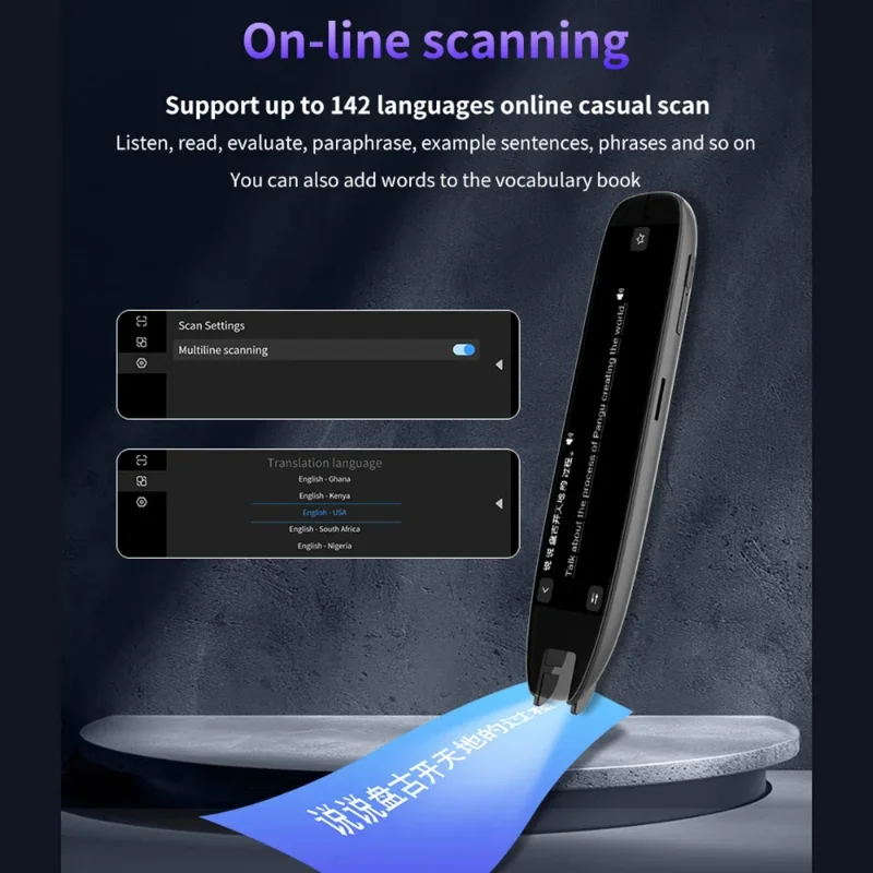 S65pro Translation Pen Scan Reader Device Text Scanning Reading Translator WiFi/BT Online Offline Photo Translate Dictionary