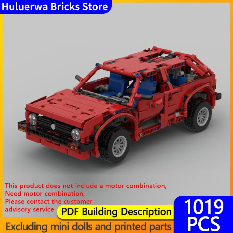 

Модель скоростного гоночного автомобиля MOC, строительные кирпичи, гольф 2, красный автомобиль, радиоуправляемая модульная технология, детские праздничные подарки, сборные игрушки, костюм