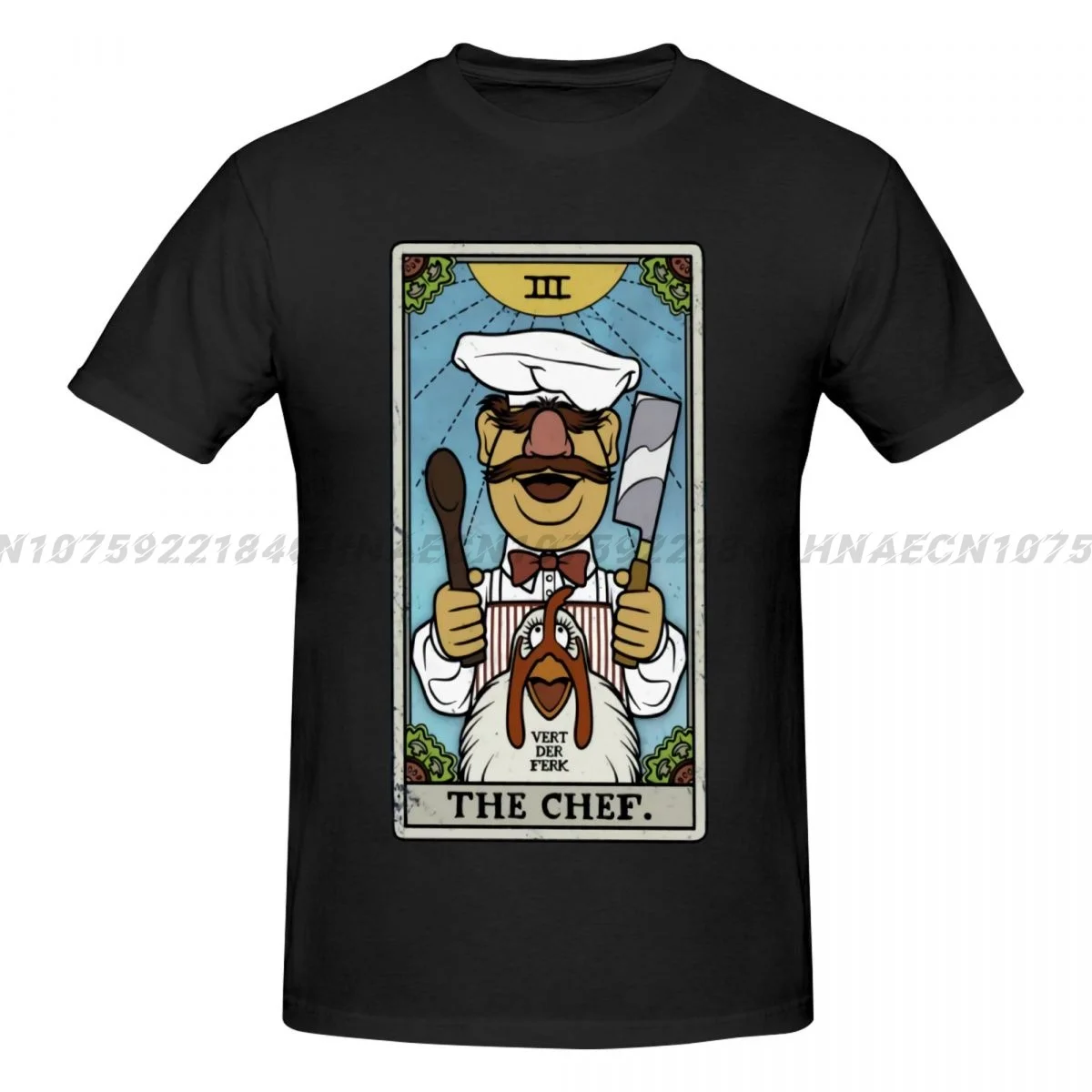 T-shirt Swedish Chef The Chef Print Men Tee Shirts Top Y2k Harajuku Tops Street Fashion