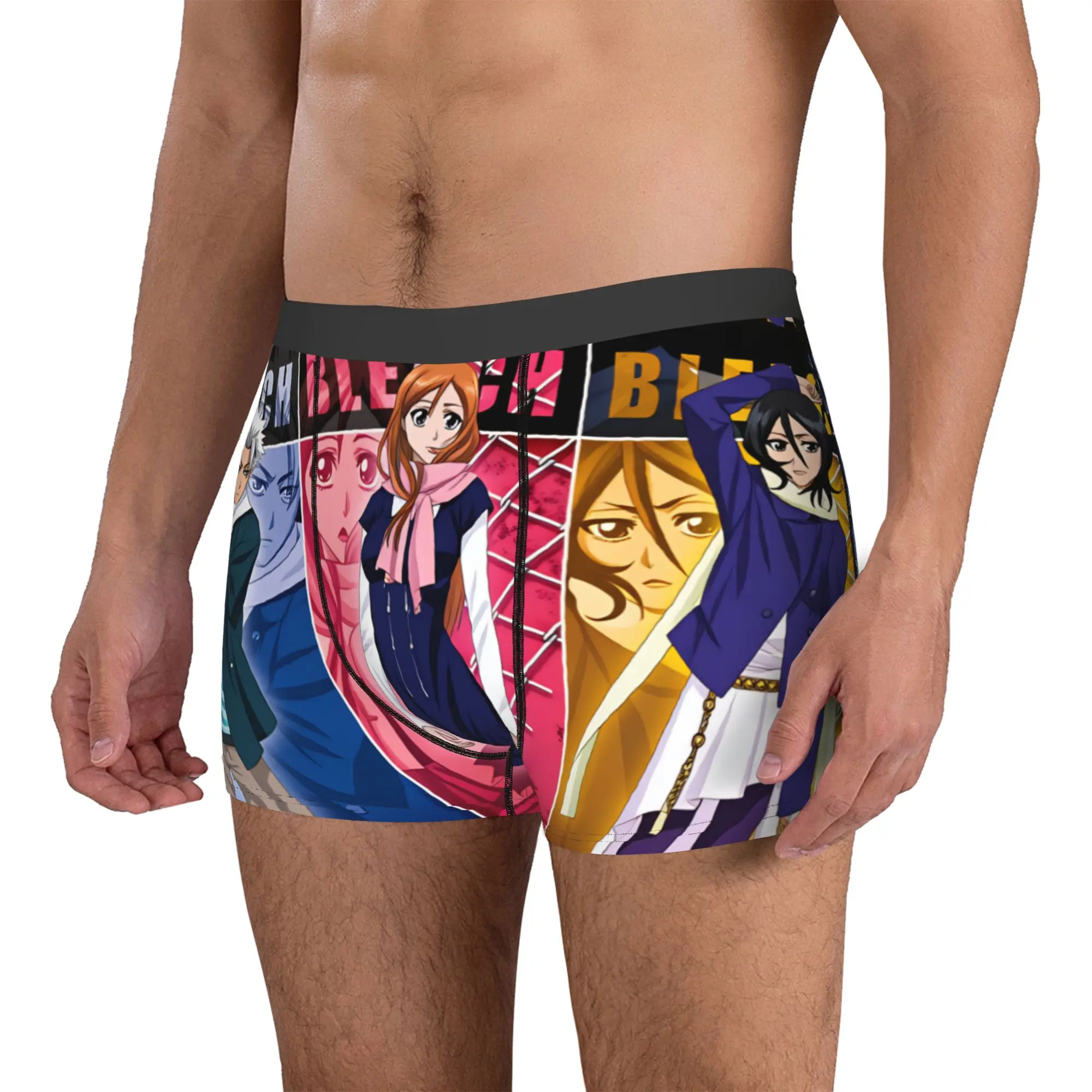Ichigo Kurosaki Bleach Toshiro Hitsugaya Boxers Shorts Men's Orihime Inoue Rukia Kuchiki Briefs Underwear Novelty Underpants view 2