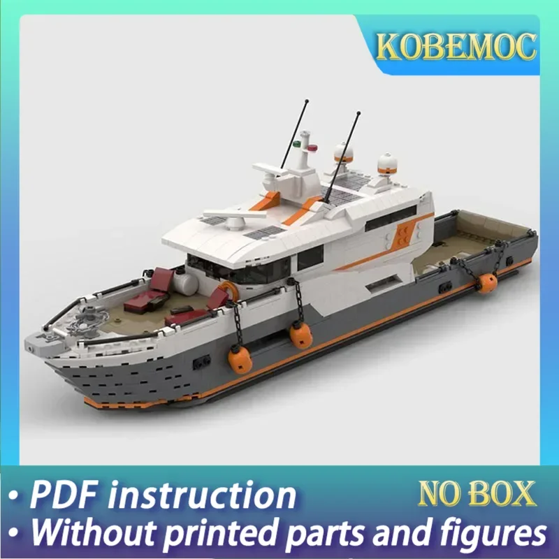 

Moc Building Bricks Military Ship Model Expedition Yacht Minifig Scale Technology Blocks Gifts Christmas Toys DIY Sets Assembly