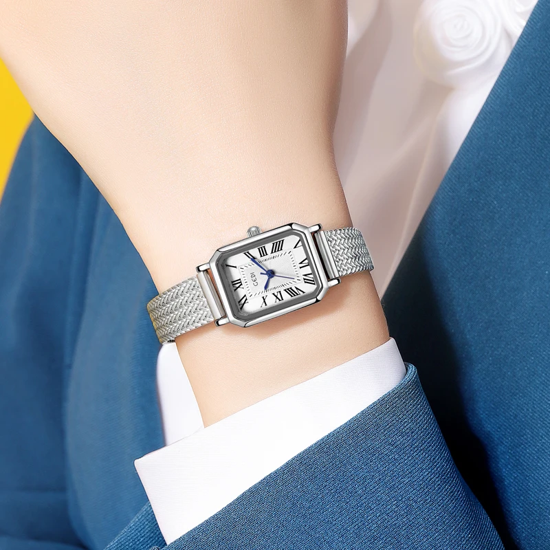 High-value second-hand women's watch retro Roman luxury watch classic square dial quartz watch