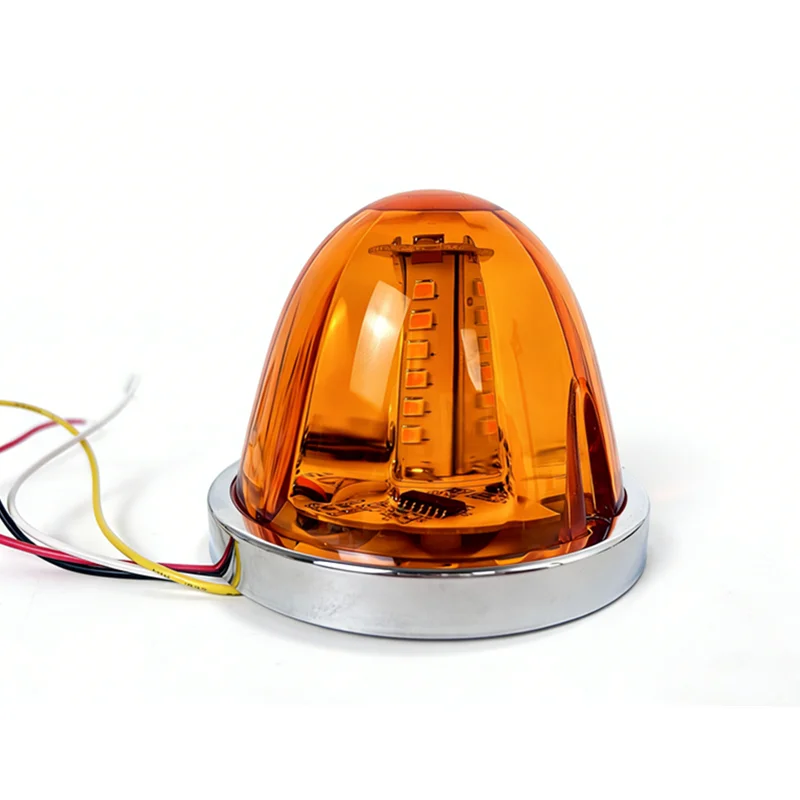 2PCS Rotating LED Strobe Watermelon Lights Cars Trucks Marker Lights Trailer Signal Warning Lamp Lorry Clearance Chassis Lights