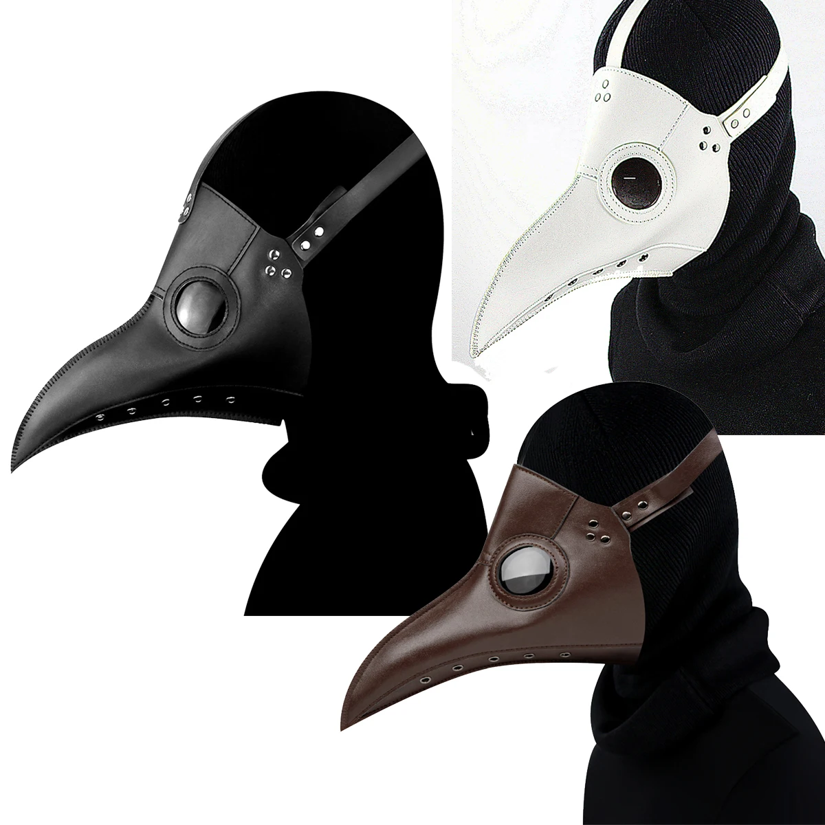 

PU Steampunk Bird Plague Doctor Mask Long Nose Beak Mask Retro Cosplay Masks Party Carnival Costume Props Accessorie