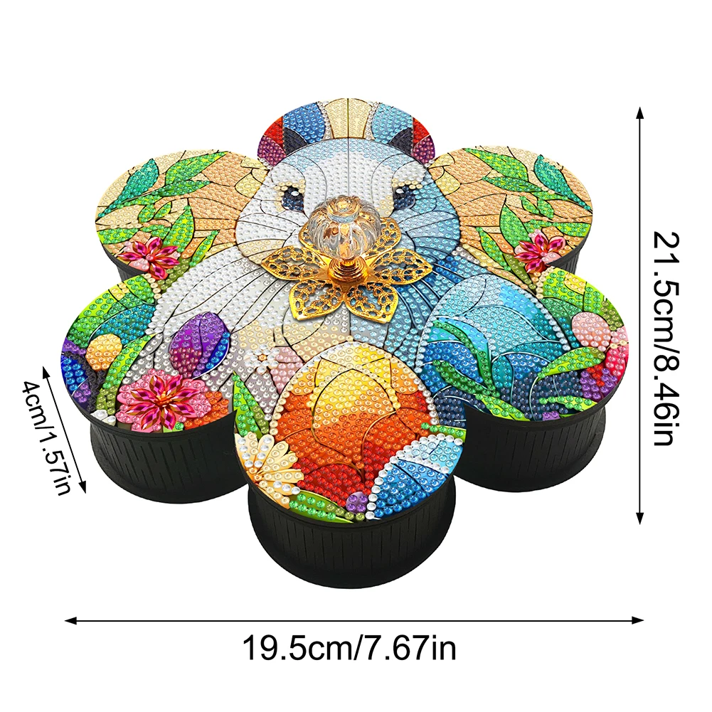 

Коробка для хранения алмазной мозаики: органайзер для алмазной живописи в форме кролика и пасхальных яиц, контейнер для алмазной мозаики для взрослых и начинающих