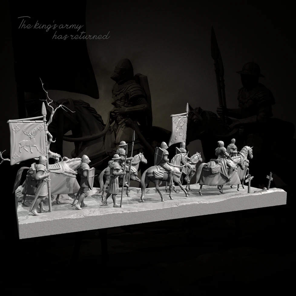 ความสูงของมนุษย์ 38 มม.50 มม.เรซิ่นทหารชุดไม่มีสีและประกอบ TD-7479 + 3D