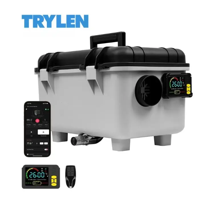 Diesel Heater 8KW, 24V 12V All-in-One Portable Diesel Air Parking Heater With LCD Thermostat Monitor & Remote Control