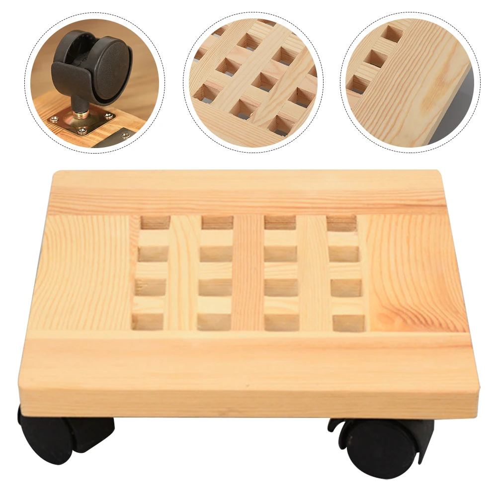 

Mobile Planter Tray Base with Wheels Universal Trolley Flower Stand Pot Moving Flowerpot Casters Rollers