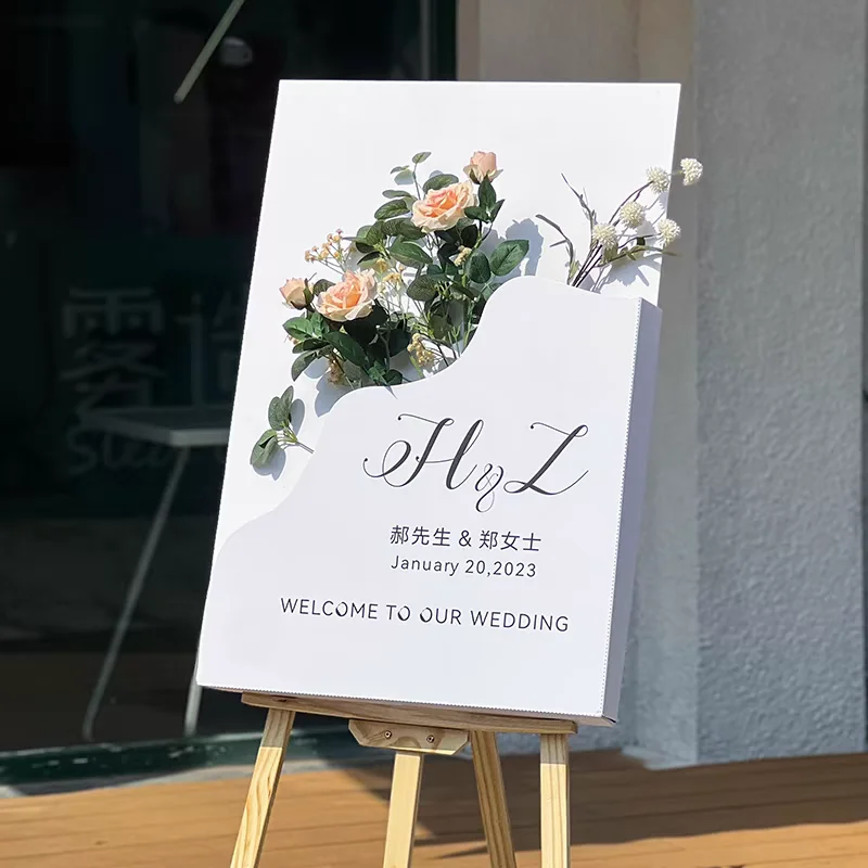 Personalized Flower Box Welcome Sign DIY Flower Box Foam Board Wedding Wedding Sign Birthday Party Baby Shower Decor Supplies