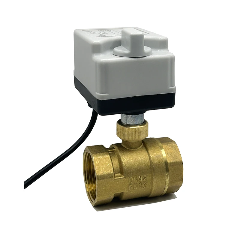 

1/2" 3/4" 1" 1-1/4'' 2" 2 Way Electric Ball Valve With Manual Switch 220V 12V 24V 3-Wire 2-Control Brass Motorized Ball Valves