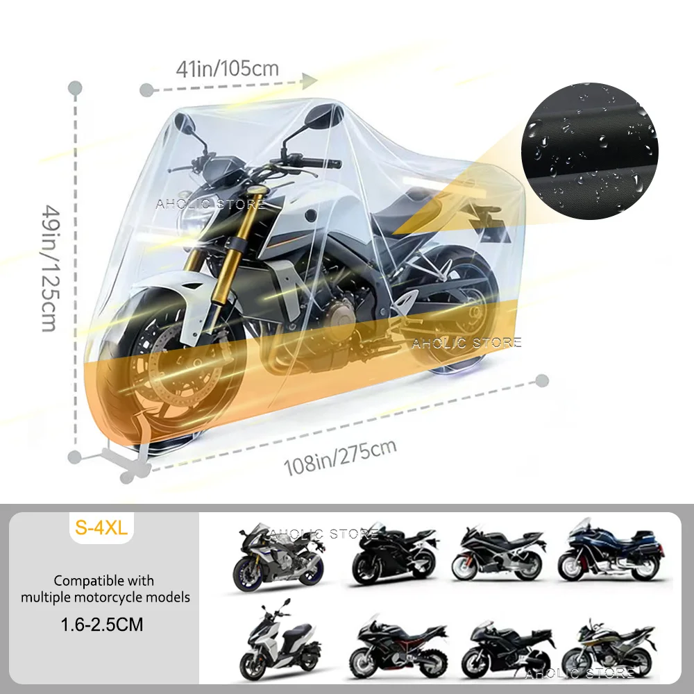 Motorcycle Cover 210D Oxford Waterproof Outdoor Indoor Dustproof Snow Proof UV Protection For Honda CL500 cl500 cl 500 view 5