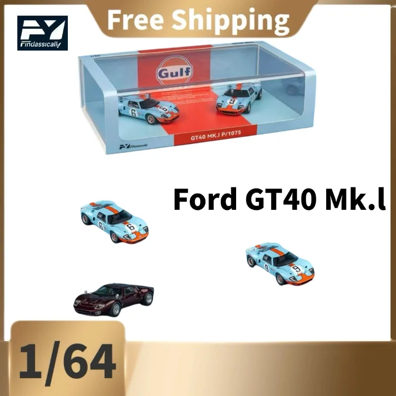 [In Stock] FY 1: 64 Ford GT40 Mk.1 Le Mans Racing Car Simulation Alloy Model, Festival Gift, Adult Collection Decoration Item.