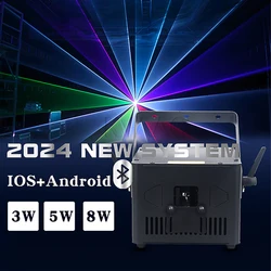 New Design 5W Disco Party Lights with Bluetooth Dmx RGB 3w Club Bar Dj Equipment Christmas Wedding 3D Animation Laser Projector
