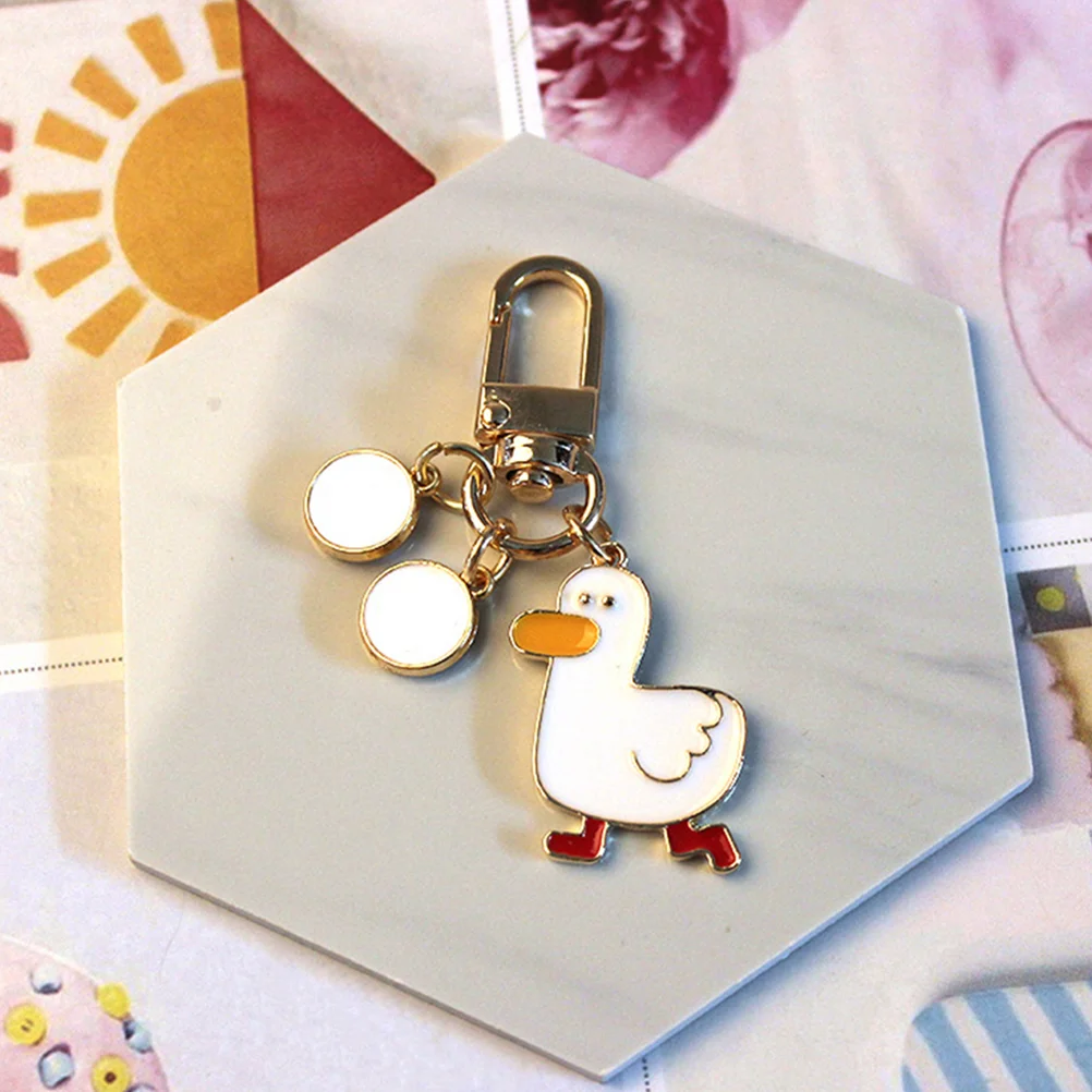 10 Pcs Duck Keychain Accessories Jewelry Charms DIY Adorns Pendants Bracelet Decor Earring Ornament Alloy