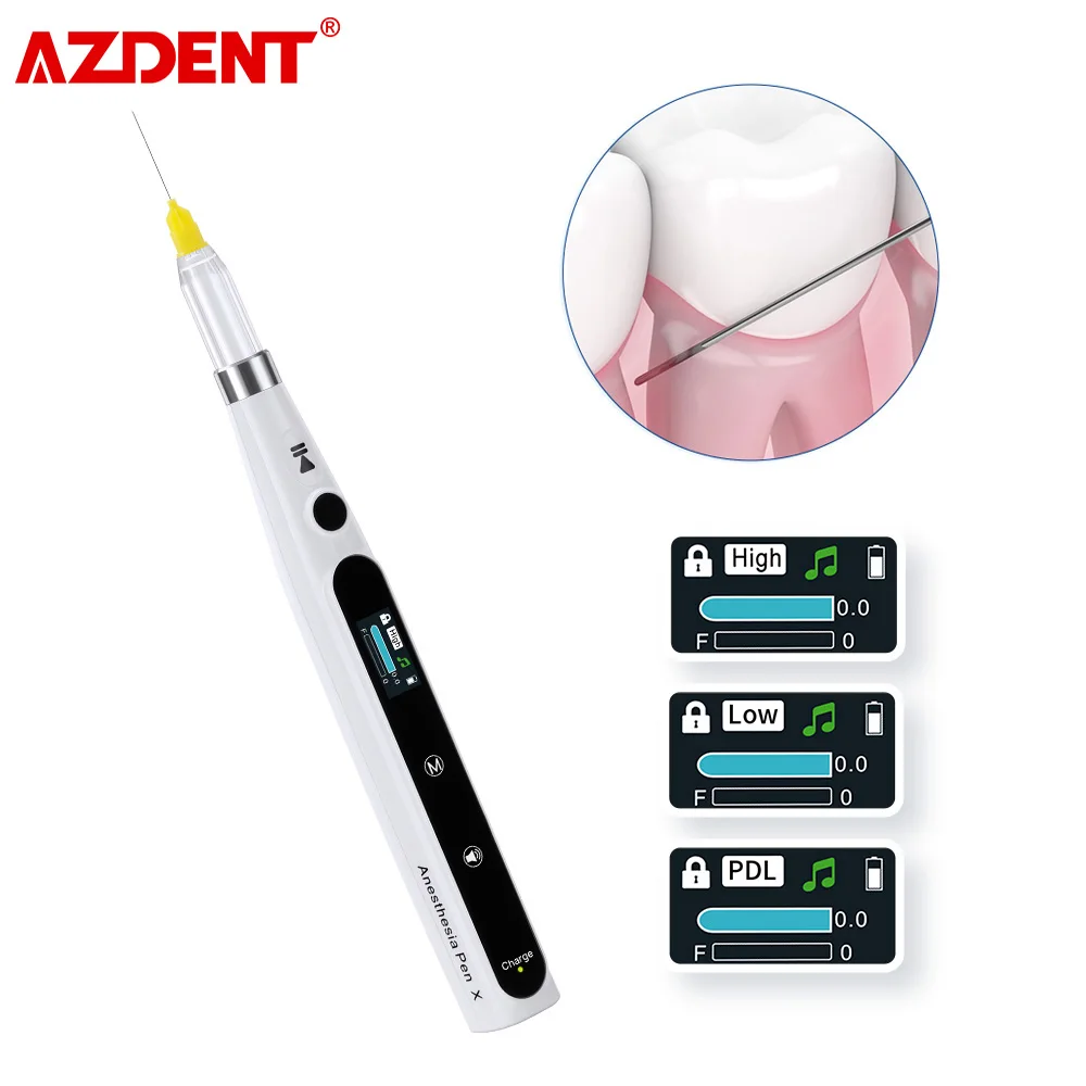 

AZDENT Dental Painless Oral Anesthesia Injector Local Anesthesia Device With Operable LCD Display Chargeable Dentist Tools