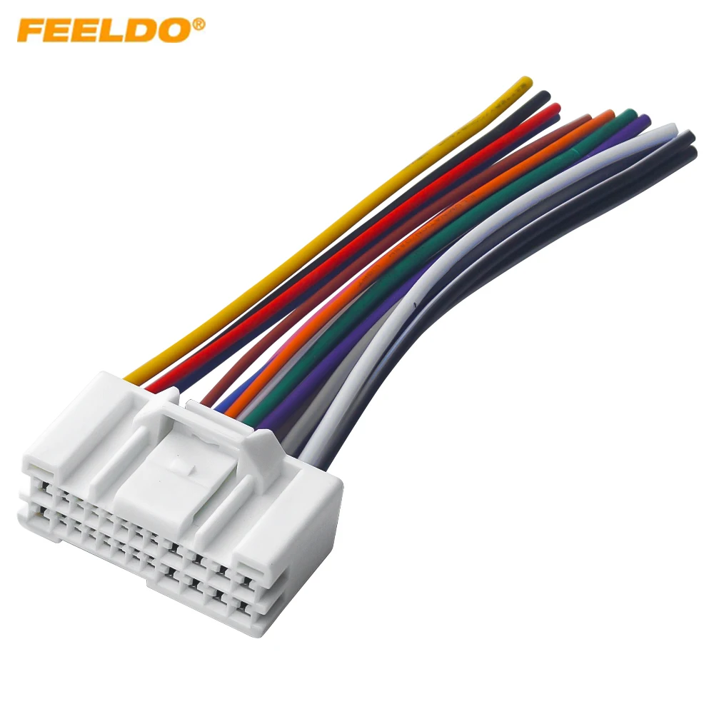 

FEELDO 5Pcs Car Audio Stereo Wiring Harness Adapter Plug For Hyundai/KIA(05~08)Factory OEM Radio CD/DVD Stereo#2732