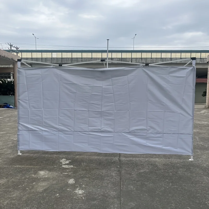 1 Piece of Outdoor Four-Corner Tent with White Silver-Coated Side Panels for Gatherings, Windproof and Cold-Resistant, Only Includes 1 Side Panel, Does Not Include the Frame and Top Fabric
