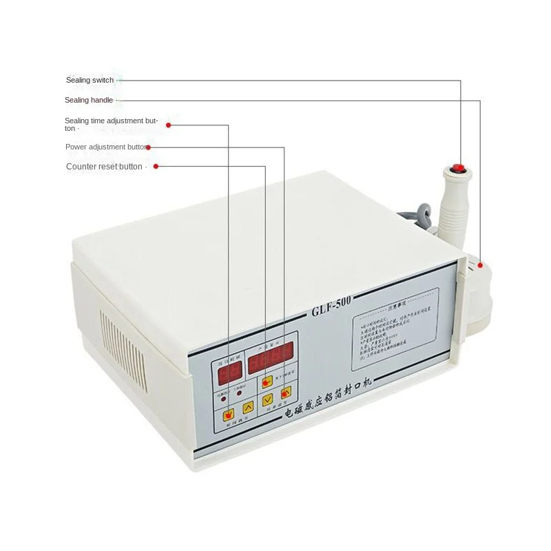 Factory Price F500 Handheld Electromagnetic Induction Sealer Foil Plastic Cap Sealing Machine Continuous Bottle Capping Pack