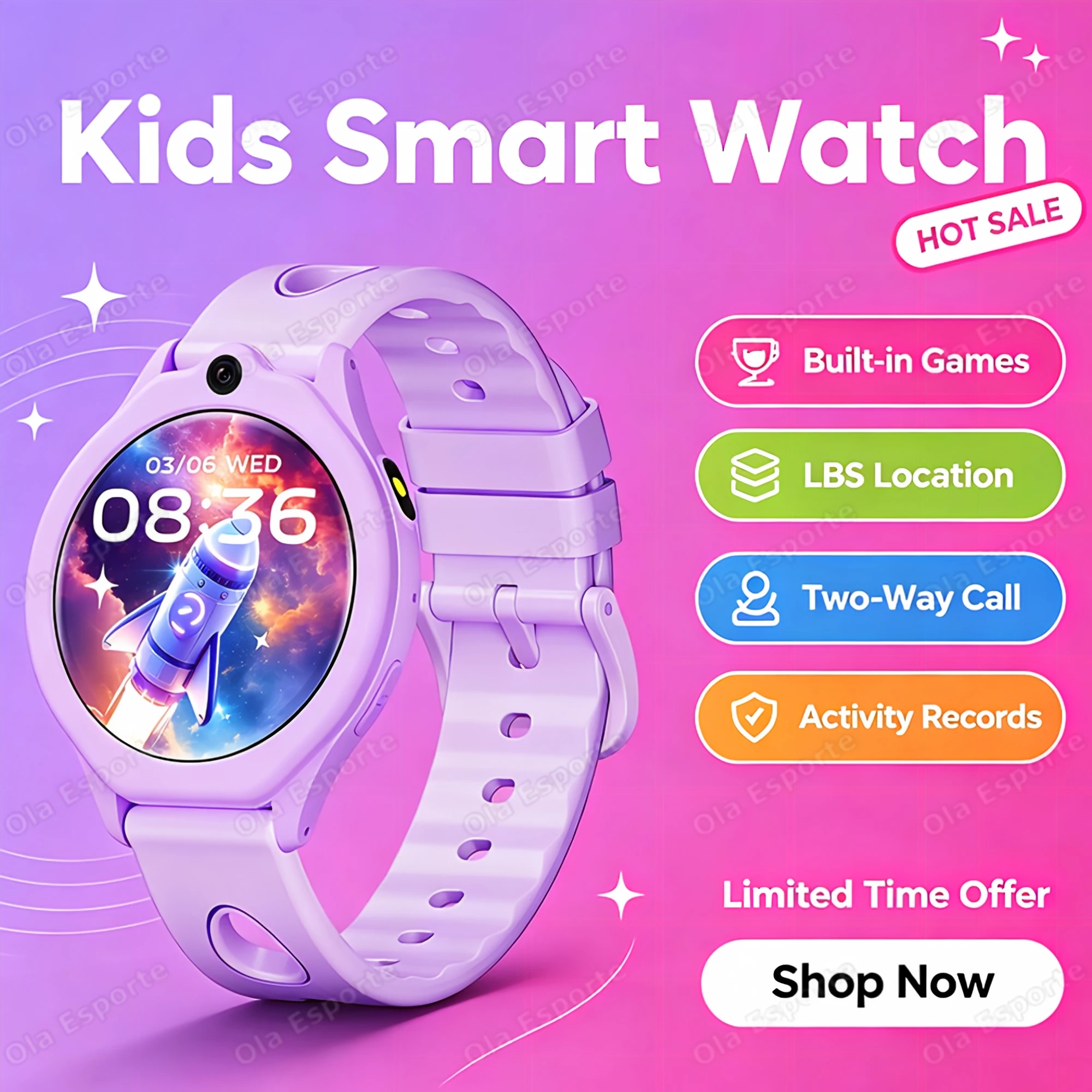 Smartwatch Watches Gift For Boys With Gps - 2027 Kinder-Smartwatch mit Taschenlampe, Schlafüberwachung, Sprachanruf,