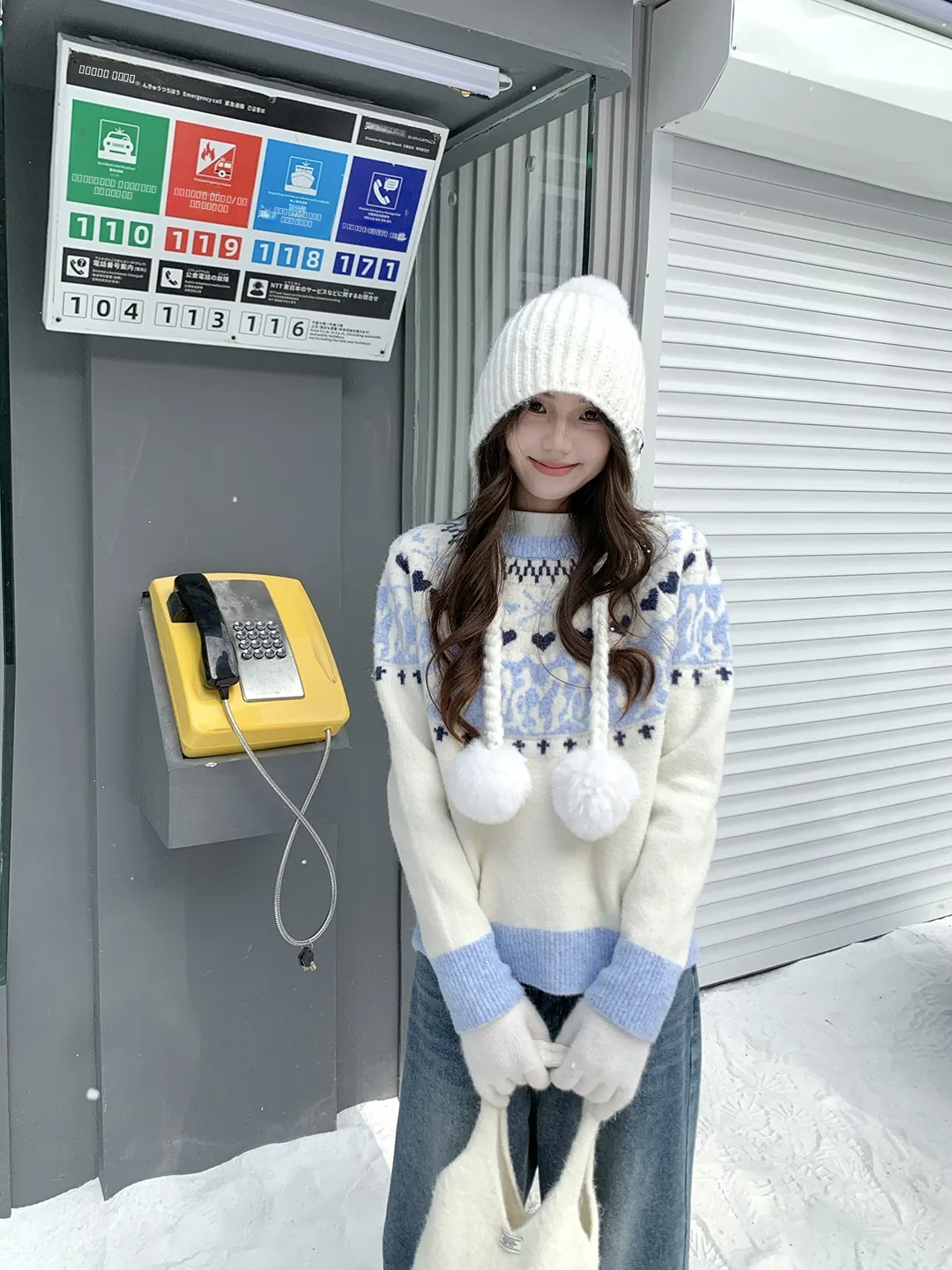 

Cozydays Thiened Winter Knitted Sweater Women's Casual Comfortable Fair Isle Overhead Sweatirt Warm Heart aped Pattern