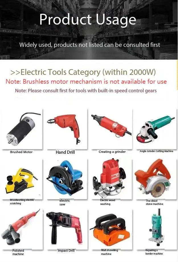 Angle Grinder Governor Speed Controller Switch Hand Drill Polish Fan Stepless Electric Drill Polish Stepless Speed Regulation