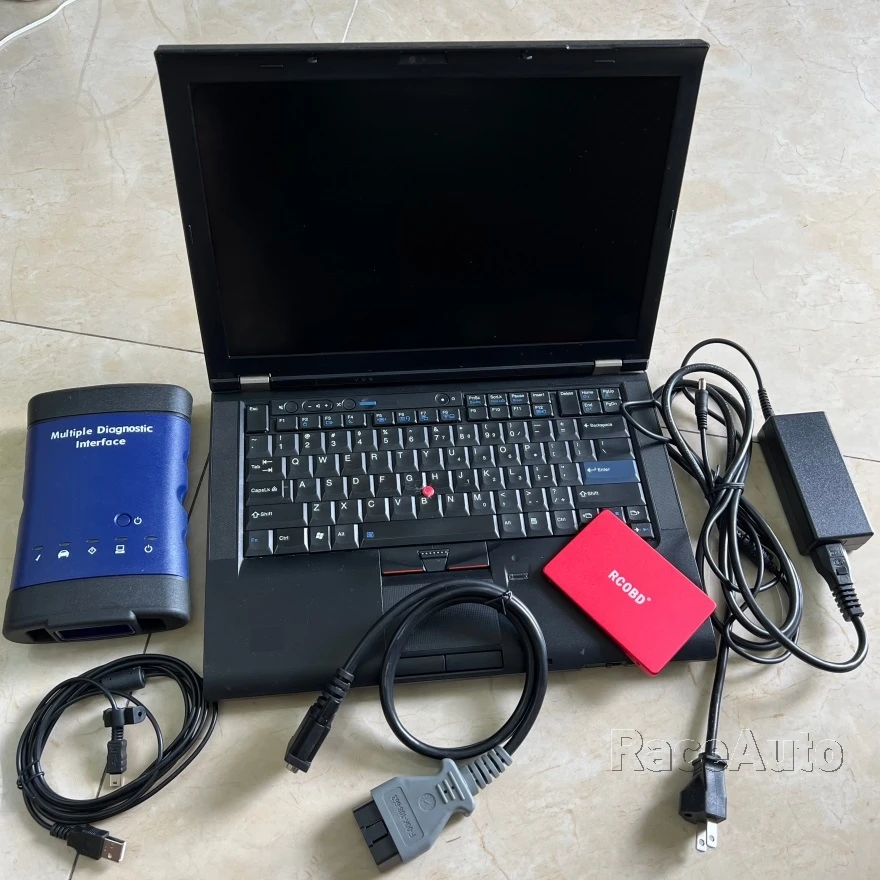 

Latest wifi mdi multiple diagnostic interface with cables MDI GDS2 Tech2win ssd in T410 laptop 8GB i7 Ready to Work