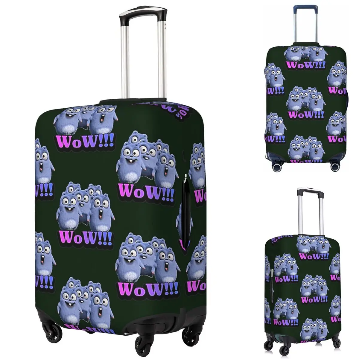 

Grizzy And The Lemmings Suitcase Cover Protection Elastic Travel Luggage Protector Covers for 18-32 Inch