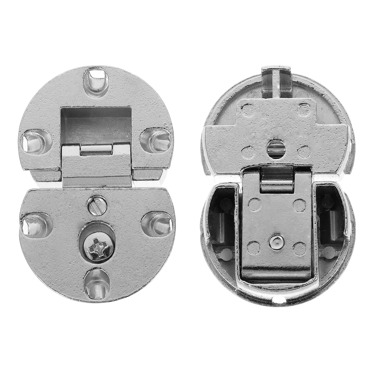 4Pcs Heavy Duty Flip Door Hinges Zinc Alloy 90 Degree Silent Rotation Cabinet Furniture Hinges Reinforced Strength Rust