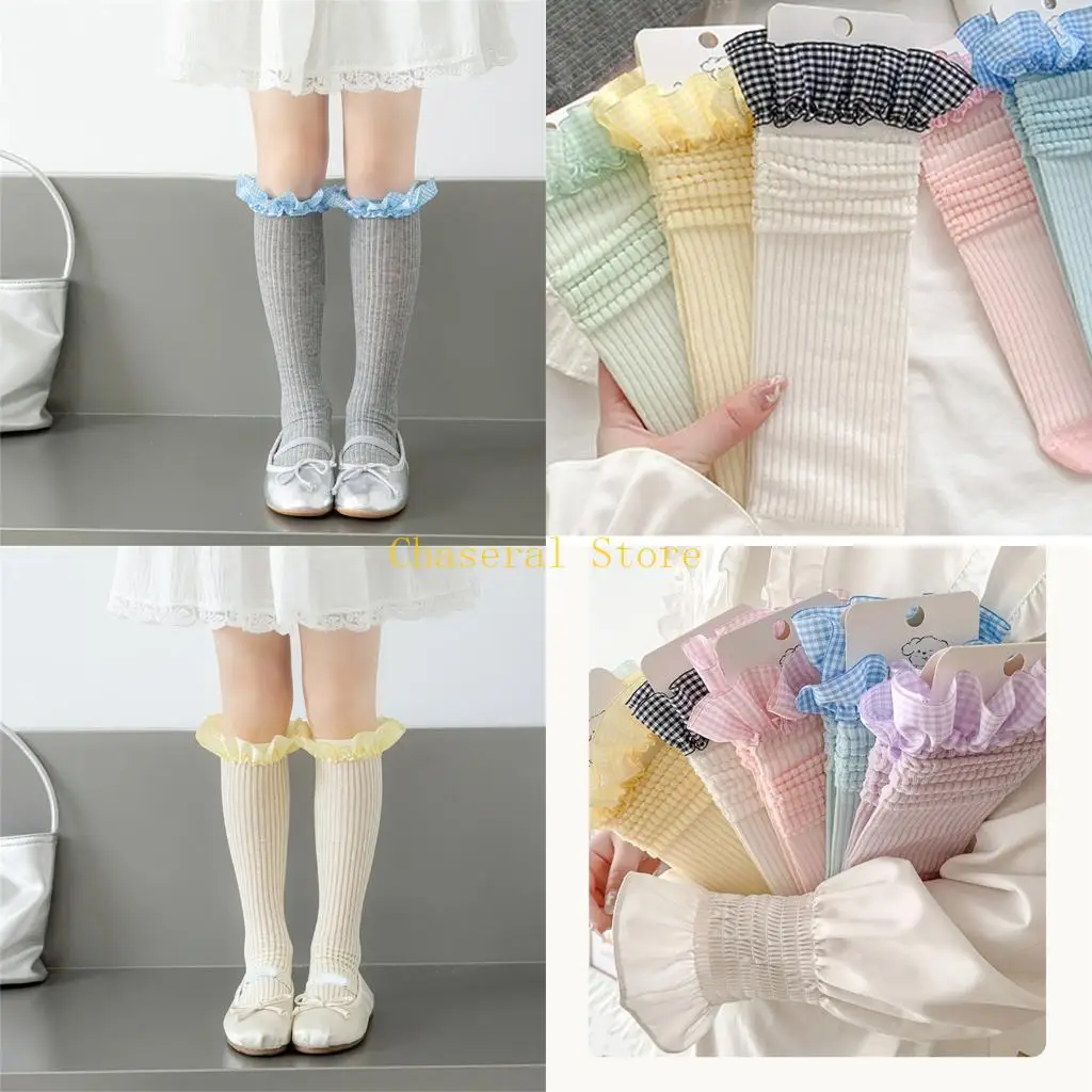 

E7CE Comfortable Design Children's Socks Solid Color Legwear Comfortable Socks 1 Pair