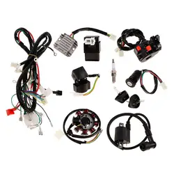 Komplette Elektrik CDI Spule Verdrahtung Webstuhl Harness Kit für 150cc 250cc ATV