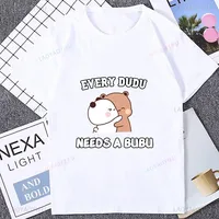 Cute Bubu Dudu Printed Essential Couple Clothes Casual Fashion  Tshirt Streetwear Soft Harajuku Style Women T Shirt