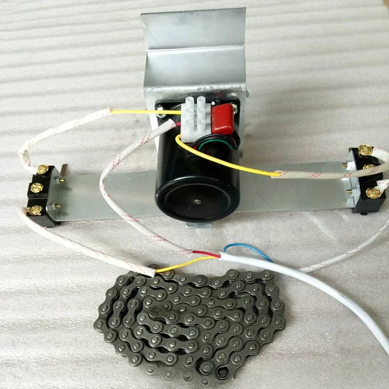 Sale 1 Set Silver 220V Motor With Gears Automatic Egg Turning System Chain Length 100cm Chick Hatching Incubator Accessories